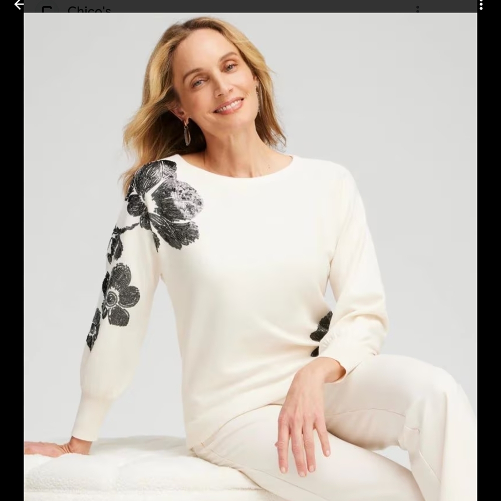 Chico's‎ Cream Sweater